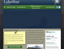 Tablet Screenshot of lakestarlodge.com
